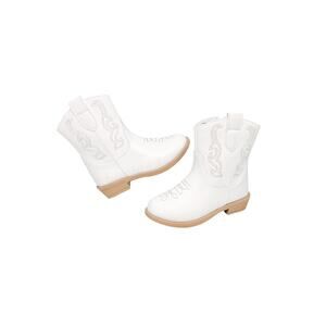 FabKids Whisper White Western Boots - Size 13 -